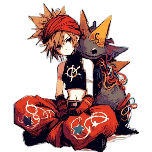 mask, staff, animal, creature, pixel art, concept art, fantasy art, anime transparent PNG cut-out