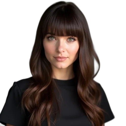 hair, face, staff, dress transparent PNG cut-out