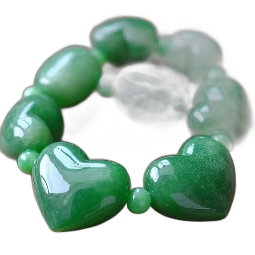 jewelry, green, piece, heart transparent PNG cut-out