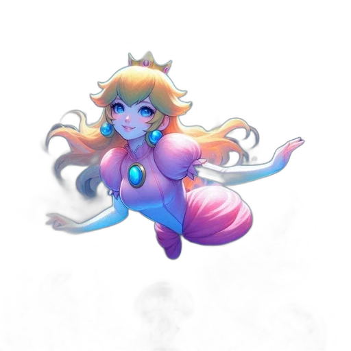 staff, dress, creature, concept art, pixel art, fantasy art, anime, underwater transparent PNG cut-out
