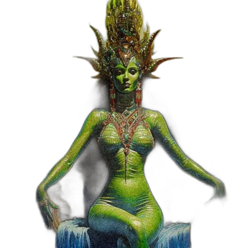 jewelry, creature, staff, crown, fantasy art, concept art, 3d render, photorealistic transparent PNG cut-out