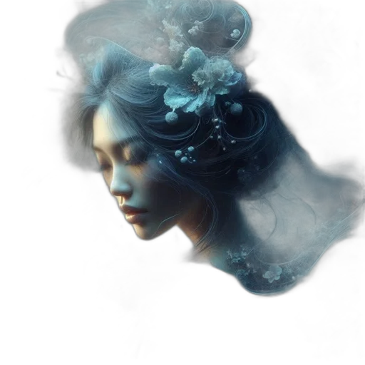 face, mask, crown, fantasy art, photorealistic, concept art, pixel art, underwater transparent PNG cut-out