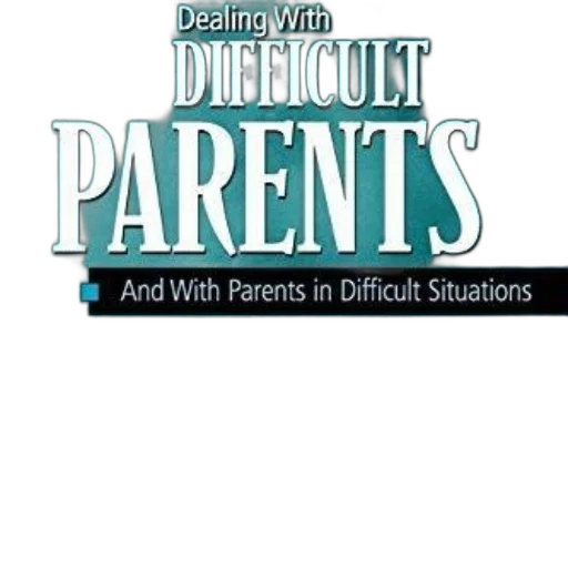 dealing, difficult, parents, situations, book, cover, teal, background transparent PNG cut-out