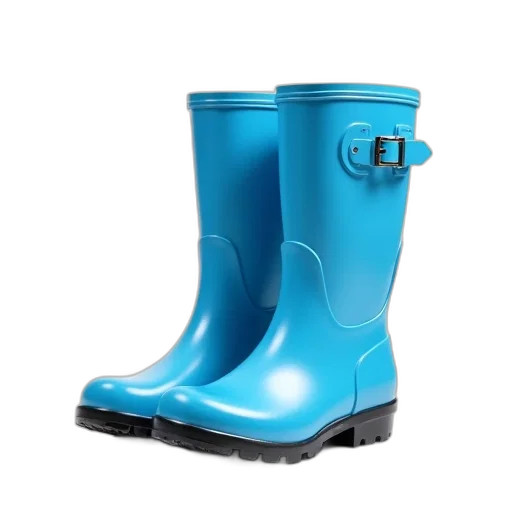 shoes, blue, pair, bright, rain, boots, glossy, finish transparent PNG cut-out