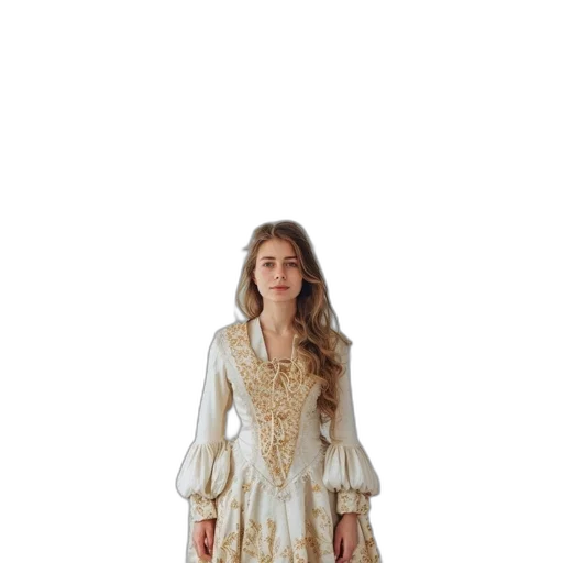 dress, jacket, staff, face, concept art, fantasy art, photorealistic, 3d render transparent PNG cut-out