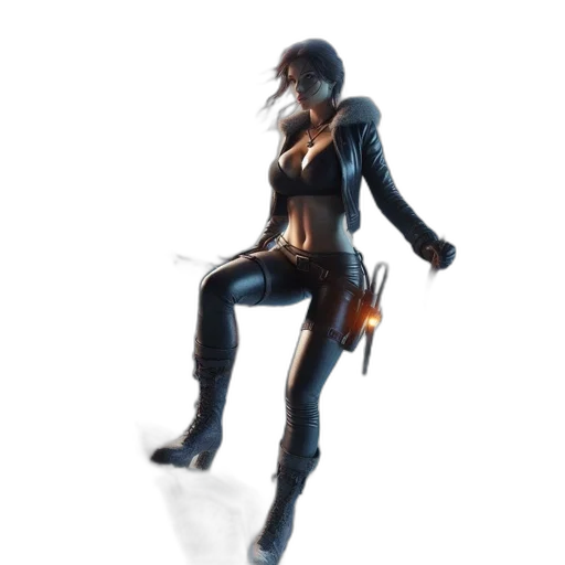 staff, weapon, robot, jacket, concept art, 3d render, cyberpunk, comic book art transparent PNG cut-out