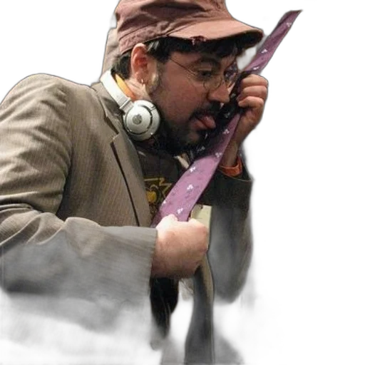 staff, weapon, jacket, hat, concept art, photorealistic, oil painting, vaporwave transparent PNG cut-out