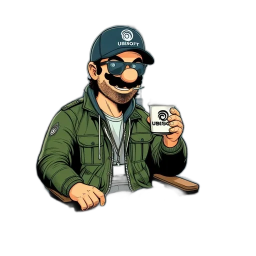 staff, cartoon, pixel art, comic book art, concept art, individual, ubisoft-branded, outfit transparent PNG cut-out