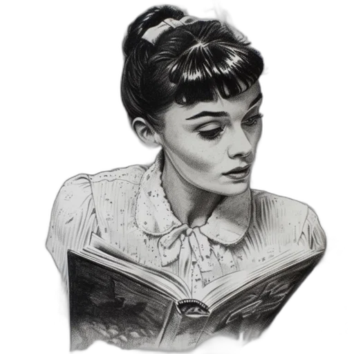 face, dress, crown, hat, photorealistic, pencil sketch, cartoon, fantasy art transparent PNG cut-out