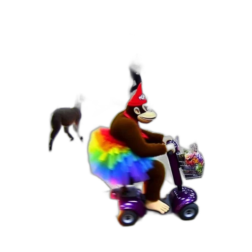 animal, creature, car, staff, concept art, 3d render, comical, scene transparent PNG cut-out