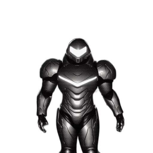 robot, creature, mask, 3d render, concept art, comic book art, fantasy art, monochrome transparent PNG cut-out