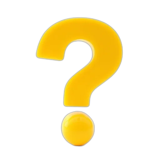 furniture, yellow, question, mark, symbol, white, background transparent PNG cut-out