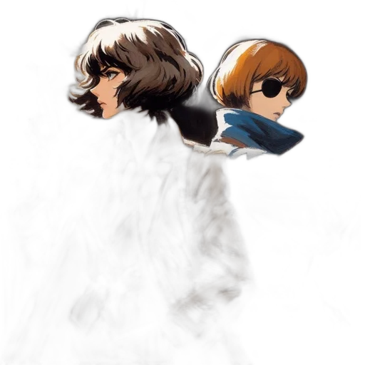 hair, mask, concept art, pixel art, anime, fantasy art, fog, outer space transparent PNG cut-out