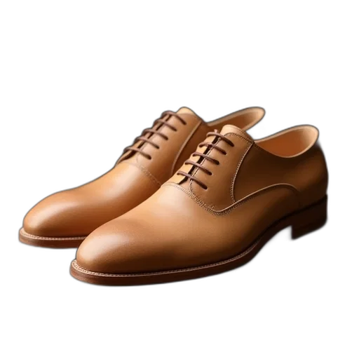 shoes, 3d render, photorealistic, earth tones transparent PNG cut-out