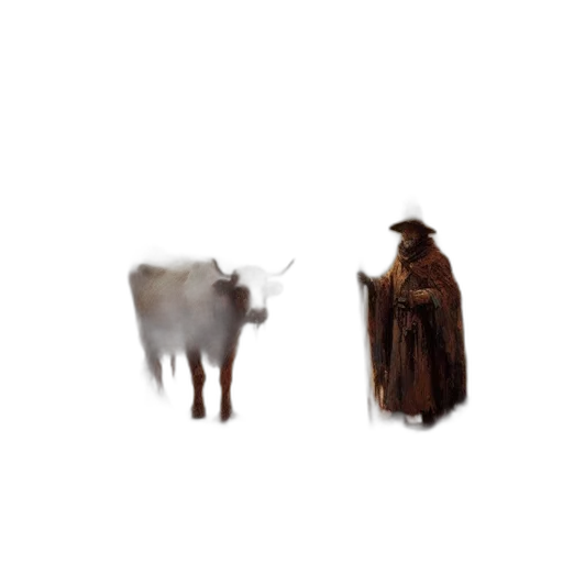 animal, hat, creature, weapon, concept art, pixel art, 3d render, fantasy art transparent PNG cut-out