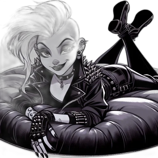 jacket, comic book art, cartoon, concept art, cyberpunk, neon lights, black, white transparent PNG cut-out