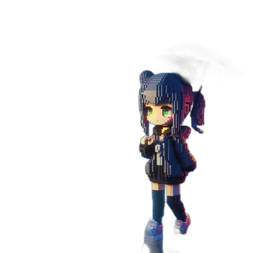 weapon, umbrella, robot, creature, 3d render, pixel art, anime, concept art transparent PNG cut-out