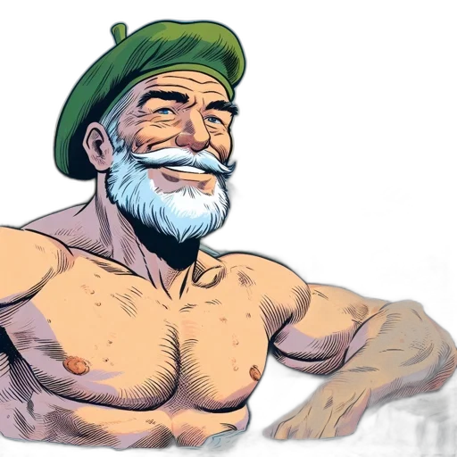 hat, comic book art, concept art, watercolor, cartoon, green, outdoor, environment transparent PNG cut-out