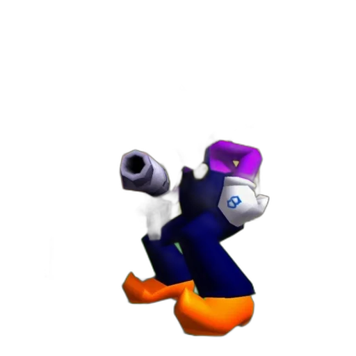 weapon, robot, staff, animal, 3d render, concept art, pixel art, wario transparent PNG cut-out