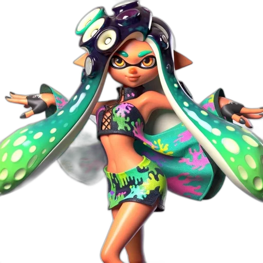 dress, weapon, jacket, staff, concept art, 3d render, vaporwave, fantasy art transparent PNG cut-out