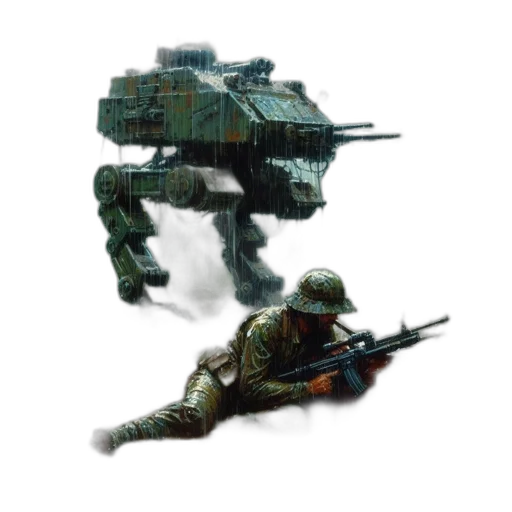weapon, robot, animal, creature, concept art, pixel art, 3d render, fantasy art transparent PNG cut-out