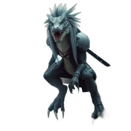 creature, dragon, staff, animal, concept art, 3d render, fantasy art, pixel art transparent PNG cut-out