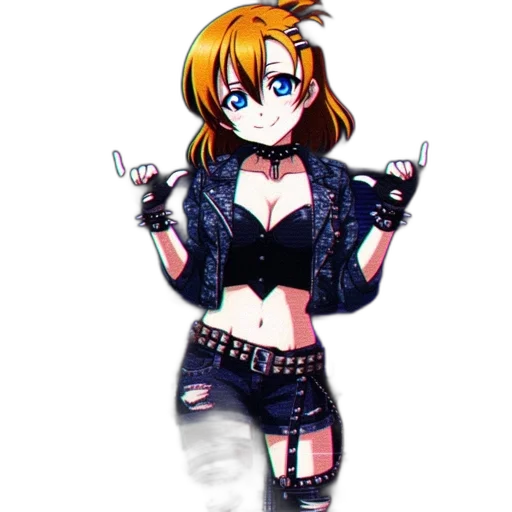 jacket, weapon, staff, robot, anime, cartoon, pixel art, cyberpunk transparent PNG cut-out