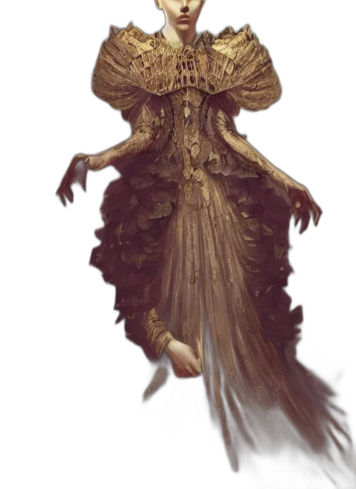 creature, crown, mask, dress transparent PNG cut-out