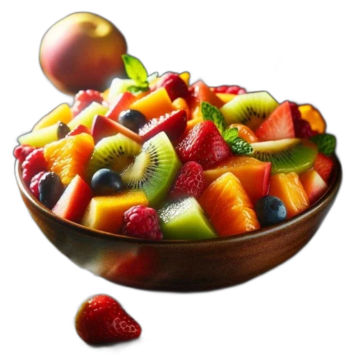 food, crown, 3d render, photorealistic, array, colorful, fruits, including transparent PNG cut-out