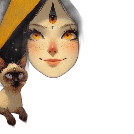 staff, mask, creature, fantasy art, concept art, anime, oil painting, golden transparent PNG cut-out