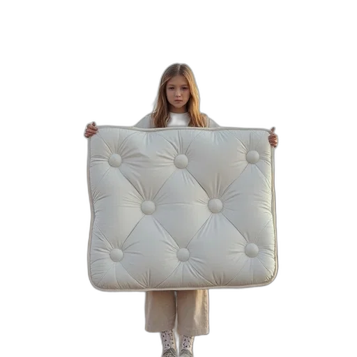 jacket, furniture, dress, young, girl, stands, barren, field transparent PNG cut-out