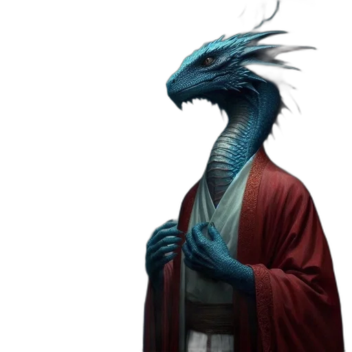 dragon, staff, creature, sword, concept art, fantasy art, 3d render, photorealistic transparent PNG cut-out