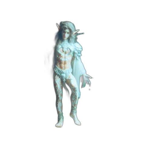 creature, staff, mask, jewelry, concept art, 3d render, vaporwave, pixel art transparent PNG cut-out