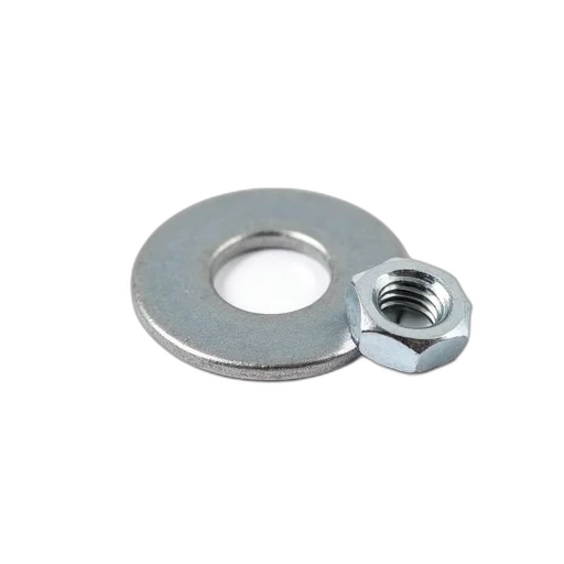 jewelry, silver, metal, washer, nut, placed, side, white transparent PNG cut-out