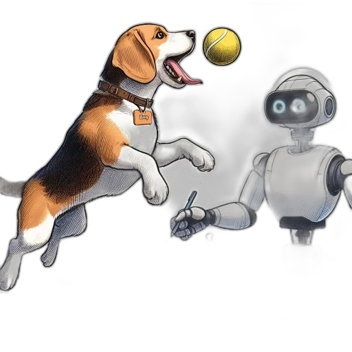 robot, concept art, 3d render, cartoon, outer space, dog, named, baxter transparent PNG cut-out