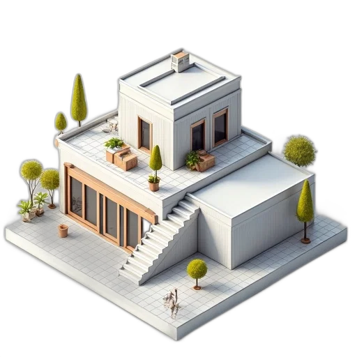 building, furniture, 3d render, concept art transparent PNG cut-out