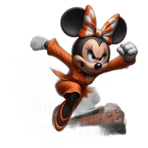animal, concept art, 3d render, photorealistic, cartoon, intense, minnie, mouse transparent PNG cut-out