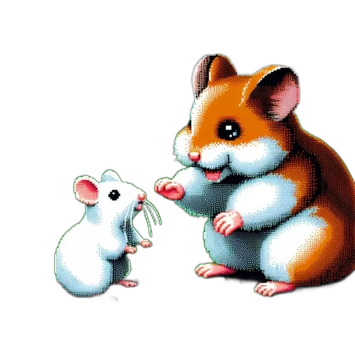 food, animal, concept art, oil painting, pixel art, photorealistic, small, white transparent PNG cut-out