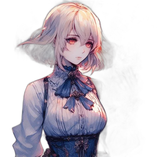 dress, staff, face, crown, fantasy art, watercolor, anime, concept art transparent PNG cut-out