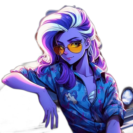 staff, jacket, hair, dress, vaporwave, cartoon, concept art, anime transparent PNG cut-out