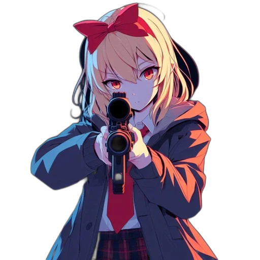 jacket, staff, weapon, animal, anime, pixel art, cartoon, concept art transparent PNG cut-out