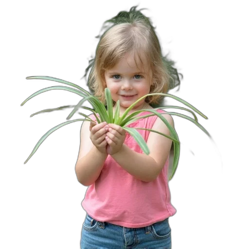 crown, flower, weapon, creature, photorealistic, 3d render, young, girl transparent PNG cut-out