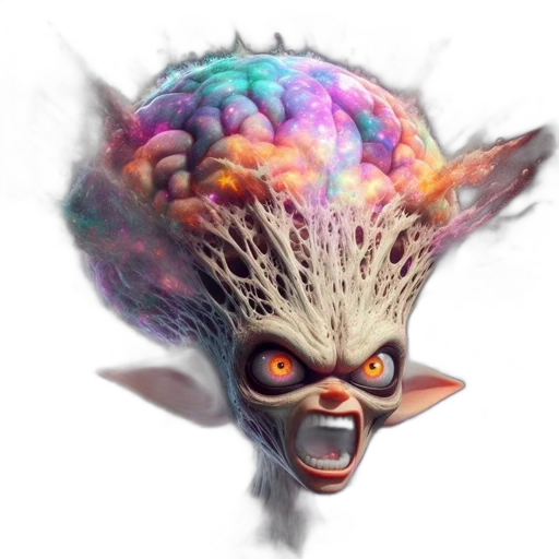 creature, mask, face, staff, concept art, fantasy art, 3d render, pixel art transparent PNG cut-out