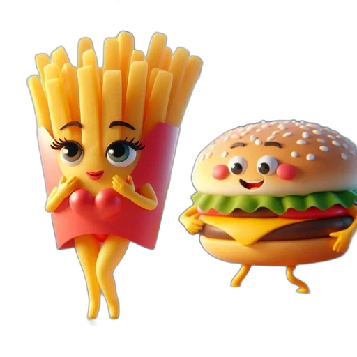 food, animal, creature, 3d render, concept art, photorealistic, pixel art, two transparent PNG cut-out