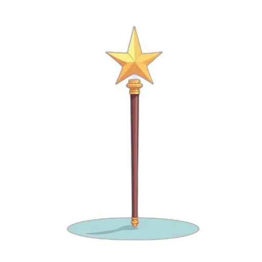 staff, sword, weapon, crown, 3d render, concept art, pixel art, fantasy art transparent PNG cut-out