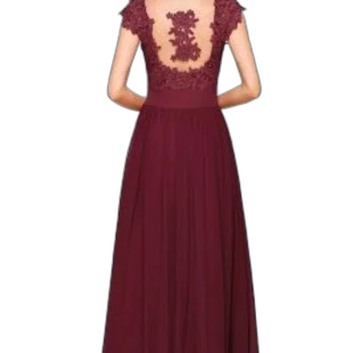 dress, pixel art, cartoon, red, dark, burgundy, evening, gown transparent PNG cut-out