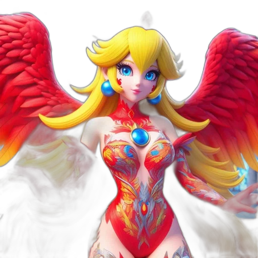 concept art, fantasy art, 3d render, pixel art, animated, female, character, wears transparent PNG cut-out