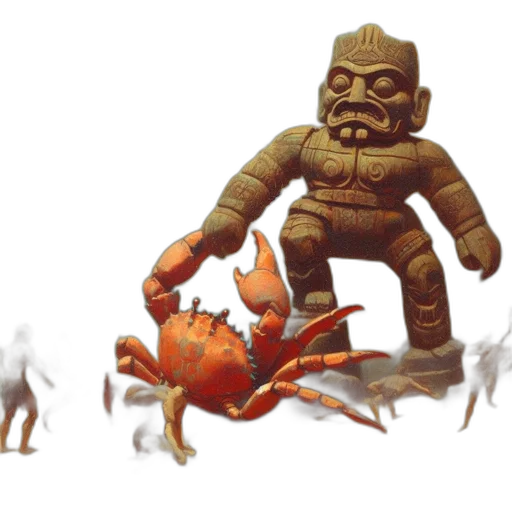 creature, robot, concept art, 3d render, fantasy art, pixel art, underwater, fog transparent PNG cut-out