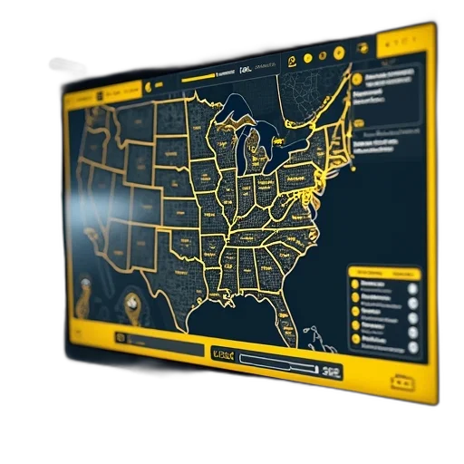 digital, map, truck, route, displayed, screen, showing, current transparent PNG cut-out