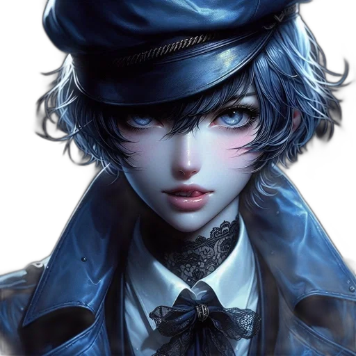 hat, face, staff, jacket, fantasy art, photorealistic, anime, concept art transparent PNG cut-out